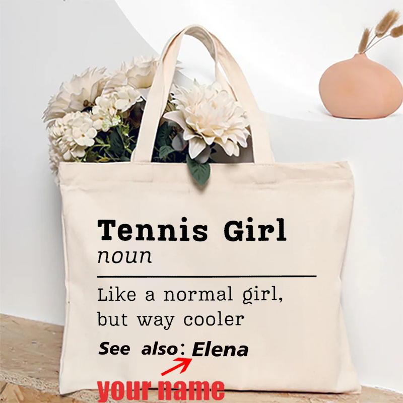 Table Tennis Name - Холщовая большая сумка для тенниса с