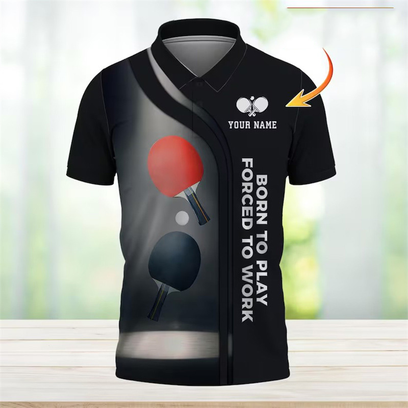 Table Tennis Name - Мужская футболка-поло для настольного тенниса с